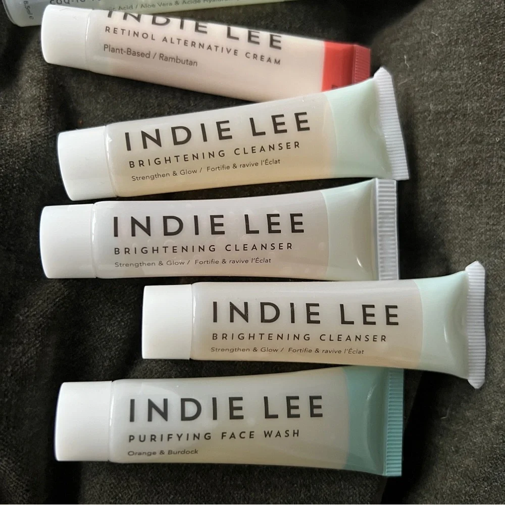 Indie Lee 7 piece bundle toner face cream cleanser set